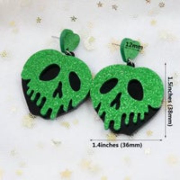 Candy Apple Halloween Earrings - Picture 3 of 3